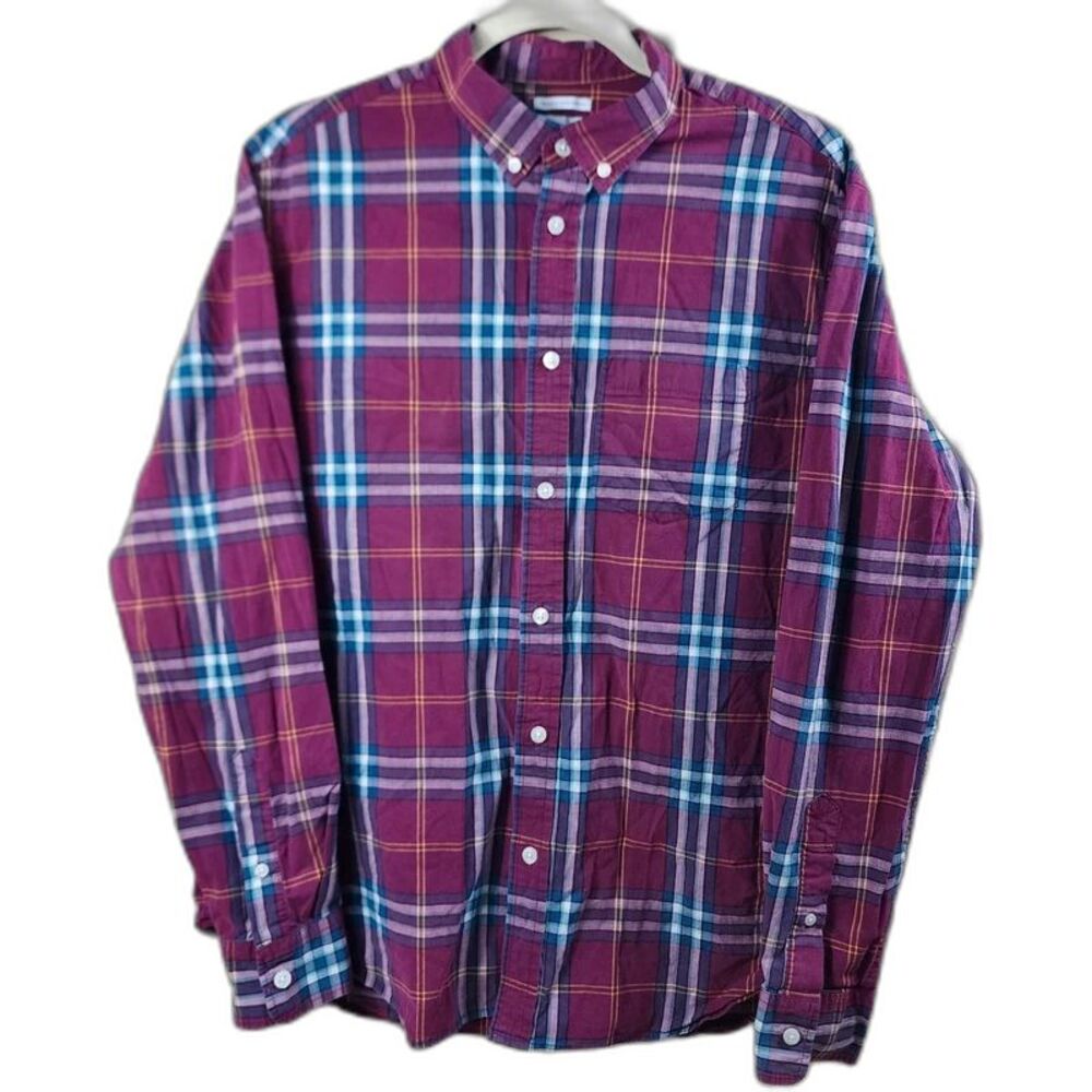 Old Navy Regular Fit Plaid Button-Down Shirt - Men's Large